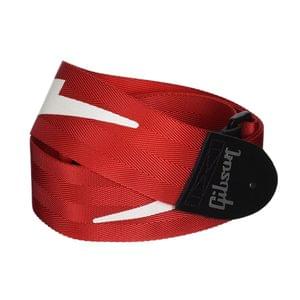 Gibson ASGSBL20 Lightning Bolt Style 2 inch Safety Strap Ferrari Red Guitar Strap